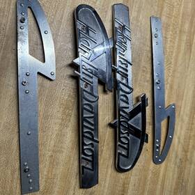 61814-55t V-twin Manufacturing 38-0806 Harley-davidson Panhead Fl Flh Gas Tank Emblems 1955-1956