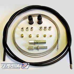 U01-4-103-bk Venhill Universal Motorcycle Throttle Cable Kit 92 Inch - 5mm Od