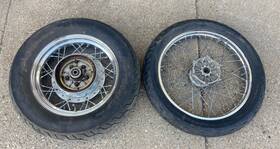 Yamaha 7499384 1996 Virago Xv535 Front/rear D.i.d. Wheels Dunlop Tires
