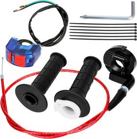 Yo-lx04 Yoxufa Mini Bike Throttle Cable 7/8 Handlebar Kit Compatible With Red