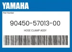 Yamaha Genuine Hose Clamp Assy 90450-57013-00. Fixed Price $23.02.