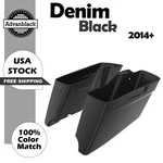 Denim Black Cvo Tapered Extended Stretched Saddlebag For Harley Touring 14+. Fixed Price $699.00.