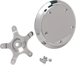 Drag Specialties Five-bolt Domed Air Cleaner Insert Chrome 14-0210-SC4. Fixed Price $69.50.