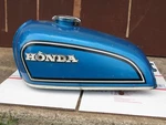 Vintage Honda Blue Gas Fuel Tank W/ Cap 75-76. Fixed Price $299.99.