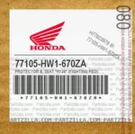 Honda Aquatrax F12X 2002-07 Oem Seat Protector B R134 77105-HW1-670ZA Nos. Fixed Price $18.99.