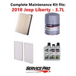 2010 Jeep Liberty 3.7L Complete Air, Oil & Cabin Filter Kit (5W-20). Fixed Price $102.95.