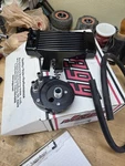 Jagg 750-2500 Horizontal 10 Row Oil Cooler, Low Mount Black. Fixed Price $350.00.