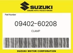 Suzuki Genuine Clamp 09402-60208. Fixed Price $7.41.