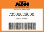 Ktm Genuine Airbox Rubber - 72506026000. Fixed Price $41.12.