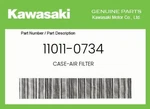 Kawasaki Genuine Case-air Filter 11011-0734. Fixed Price $179.68.