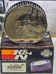 K&n RC-0850 Custom Air Cleaner Assembly 36MM-38MM Mikuni 5" Diam. Open Round. Fixed Price $55.00.