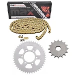Gold Drive Chain And Sprockets Kit For Kawasaki EX650 Ninja 650R. Fixed Price $38.59.