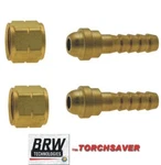 B-size Lh Fuel Gas Nut & Nipple X 1/4" Hose Brass Fitting Western #8 #17. Fixed Price $15.99.