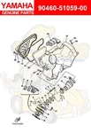 Yamaha Clamp Hose 304144550000 90460-51059-00 Oem New. Fixed Price $19.00.