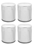 4 Chrome 10 Micron Oil Filter Harley Big Twin Cam M8 Repl 63798-99 By Mid -usa. Fixed Price $41.95.
