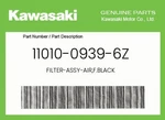Kawasaki Genuine Filter-assy-air,f.black 11010-0939-6Z. Fixed Price $171.56.