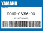 Yamaha Genuine Bolt, With Washer 90119-06316-00. Fixed Price $6.53.