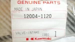 Kawasaki Oem New Intake Valve 12004-1120 ZX600 Ninja 6R #4277. Fixed Price $23.99.