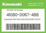 Kawasaki Genuine Disc,fr,housing Gold+disc Sil 41080-0067-488. Fixed Price $427.36.