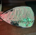 Baron? Custom Accessories Flame Air Cleaner Cover Chrome Motorcycle Part. Fixed Price $75.00.