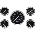 Speedway Complete Black 5 Gauge Set W/ Speedo, Volt, Fuel Temp & Oil Pressure. Fixed Price $207.99.