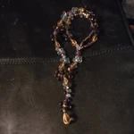 Beaded Y-drop Necklace With Multicolor Crystal Beads And Teardrop Pendant.. Fixed Price $14.50.