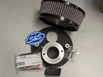 S&s Cycle Air Cleaner Kit, Stealth, Stock Bore, Mini Black Teardrop. Fixed Price $150.00.