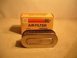 "k&n" Chrome Custom Oval Universal Air Filter-new!. Fixed Price $39.95.