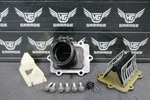 2004 Honda CR250R Oem Intake Reed Block Assembly 14100-KSK-671 16221-KSK-670. Fixed Price $139.99.