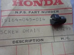 Nos Honda Carburetor Drain Screw 1970 CT70 1972 1973 Z50 16164-045-014. Fixed Price $39.99.