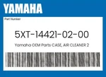 Yamaha Genuine Case, Air Cleaner 5XT-14421-02-00. Fixed Price $19.38.