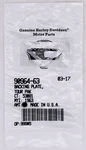 Genuine Harley-davidson Backing Plate Part Number 90964-63. Fixed Price $12.99.