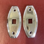1920 's 1930 Fancy Nickel Interior Light Switch Plate Pair For Hupmobile. Fixed Price $64.99.