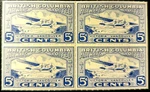 Canada Semi Official British Columbia Airways Ltd. 5 Cents Mint Nh Block. Fixed Price $32.00.
