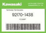 Kawasaki Genuine Clamp 92170-1438. Fixed Price $11.00.