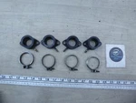 1978 Kawasaki KZ650 K20155) Engine Air Intake Boots Set With Clamps. Fixed Price $28.74.