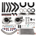 T3 T04E 420+HP Turbo Kit For 3.0L-5.0L W/ Twin Bov Intercooler +piping. Fixed Price $596.18.