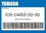 Yamaha Genuine Joint, Air Cleaner 1C6-E4453-00-00. Fixed Price $21.25.