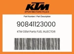 Ktm Genuine Fuel Injector - 90841123000. Fixed Price $159.43.
