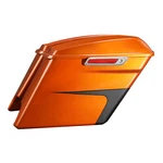 5" Stretched Saddlebags For Harley Road Glide 14-23 Scorched Orange/black Denim. Fixed Price $579.99.