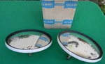 Pair Of Nos Delbar Hr 213 White Rolled-rim Convex Mirrors New With Box. Fixed Price $40.00.