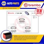 Brake Pads Set Fits Honda Civic MK8 1.8 Rear 05 To 11 R18A2 Brembo 43022SMGE00. Fixed Price $40.08.