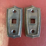 1920 's 1930 Fancy Bronze Interior Light Switch Plate Pair (2) For Hupmobile. Fixed Price $44.99.