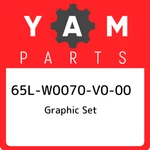 65L-W0070-V0-00 Yamaha Graphic Set 65LW0070V000, New Genuine Oem Part. Fixed Price $213.79.