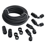 Lencool Racing 12AN Fuel Line Kit Nylon Braided Hose Fitting Cpe 10FT Black. Fixed Price $67.99.