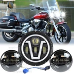 7" Inch Led Headlight + 4.5" Fog For Yamaha V-star Xvs 650 950 1100 1300. Fixed Price $53.98.