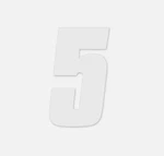 Factory Effex Number 7IN. NO.5 White Universal Powersports Decal 08-9009. Fixed Price $24.99.
