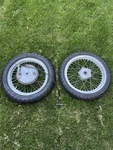 1977 Harley Sportster Ironhead Xlh 1000 Front Rear Rim Set Brake Wheels Tires. Fixed Price $649.99.