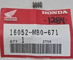 New Genuine Honda Motorcycle Carburetor Spring Part Nos Oem 16052-MB0-671. Fixed Price $13.98.