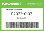 Kawasaki Genuine Band,boot 92072-0107. Fixed Price $11.31.